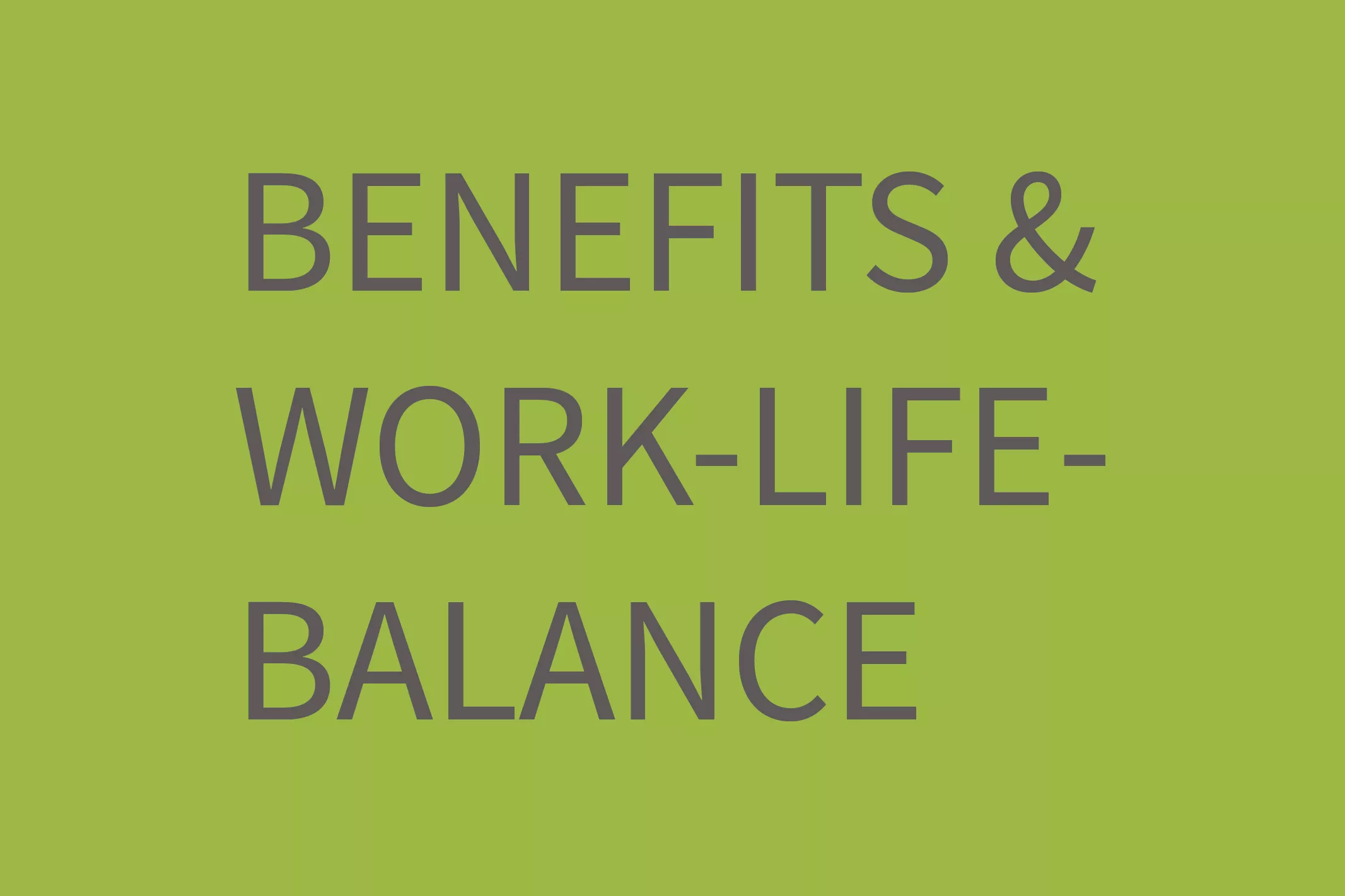 Benefits & Work-Life-Ballance