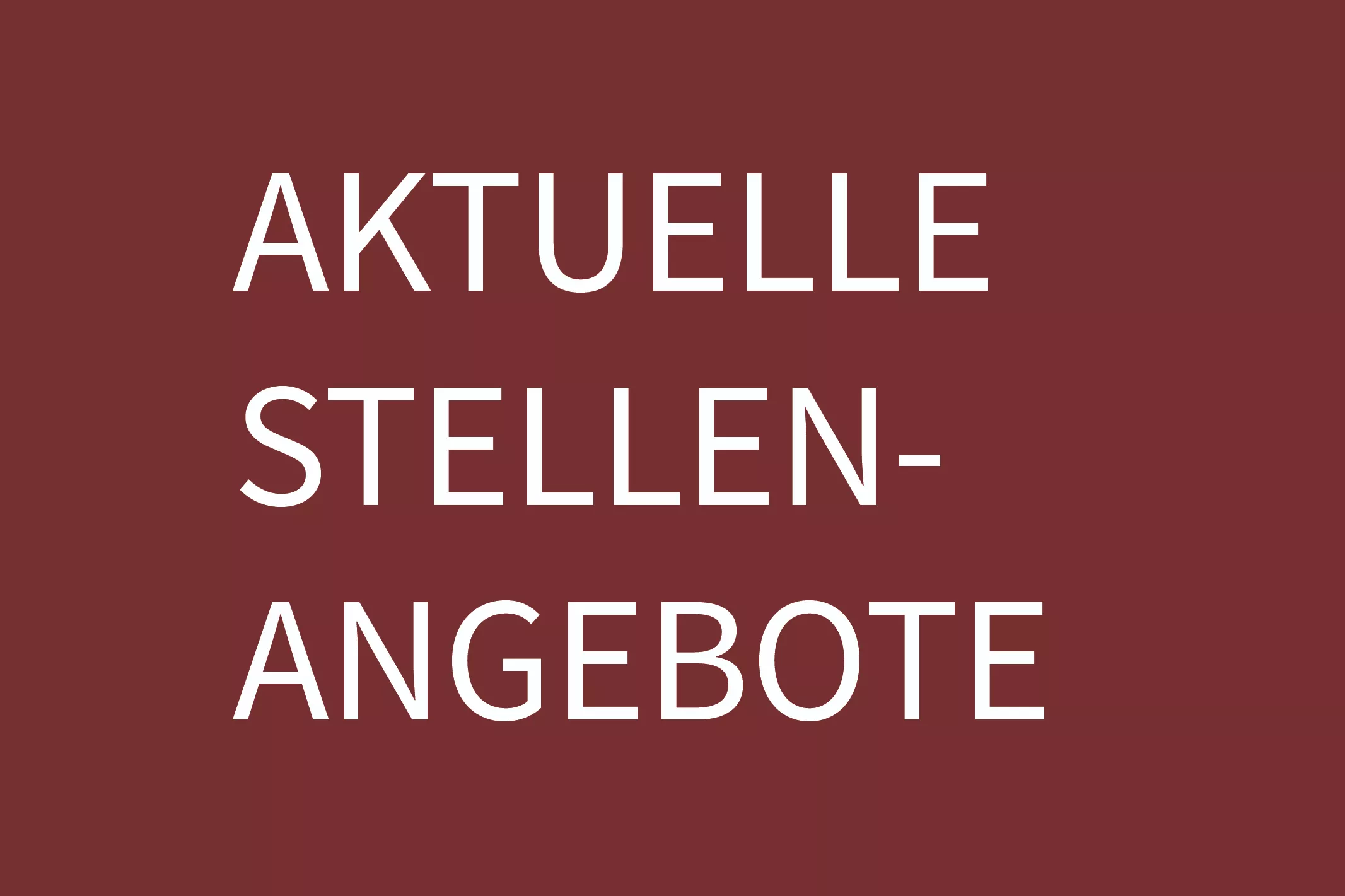 Aktuelle Stellenangebote